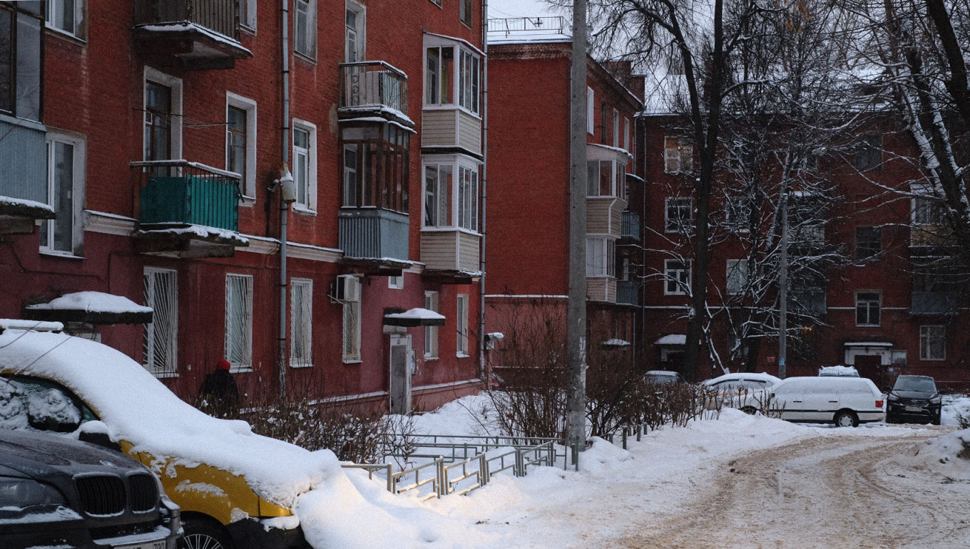 Apartment blocks in Podolsk, Moscow region. MT